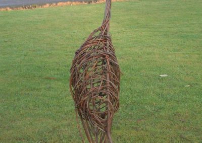 Easy willow project. Random weave bird. Willows Nursery. Woven willow bulrush decorations using corn dolly weave at Willows Nursery. Buy willow to make.