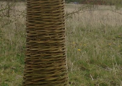 Woven willow tower at Willows Nursery. Buy willow to make