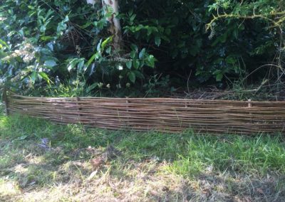 Woven willow garden edging at Willows Nursery Buy willow to make