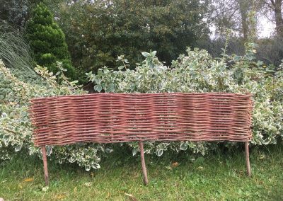 Woven willow garden edging hurdle. Buy willow to make